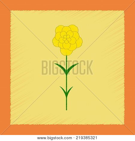 flat shading style Illustrations of plant Dianthus