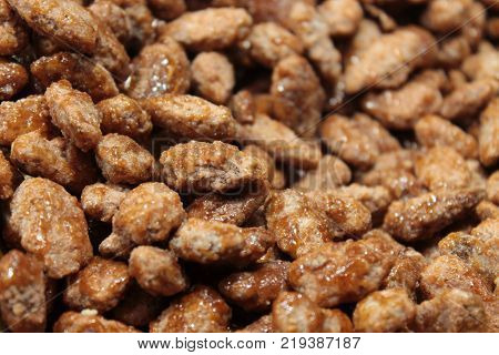 Glazed And Toasted Almonds In The Christmas Stall