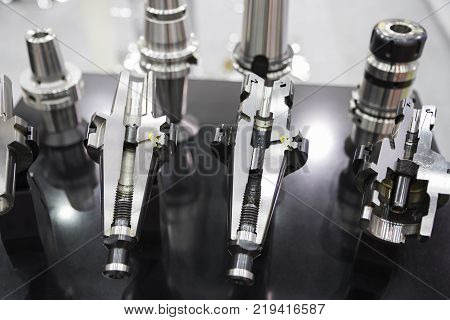 Cross Section of tool holder for machining process