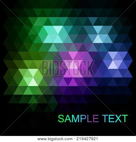 Vector abstract triangular background. Festive background, place for text.