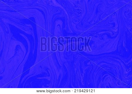 Suminagashi Marble Texture Hand Painted With Indigo Ink. Digital Paper 1272 Performed In Traditional