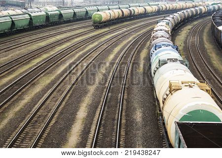 transportation of the tank with liquefied gas on the railroad.
