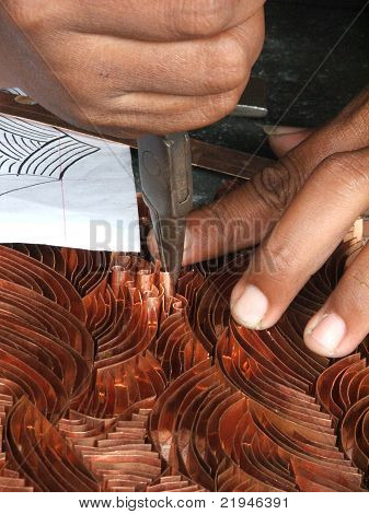 setzen Sie Detail auf der Briefmarke für batik