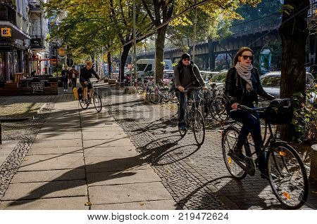 Berlin, Germany - September 23, 2015: Holocaust Memorial, Berlin, Germany, Europe