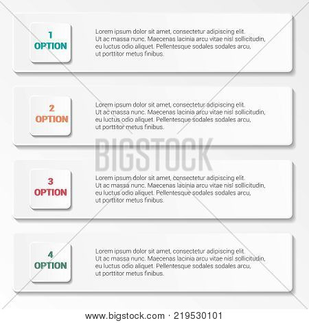 Infographic illustration. Can be used for workflow layout, diagram, number options.