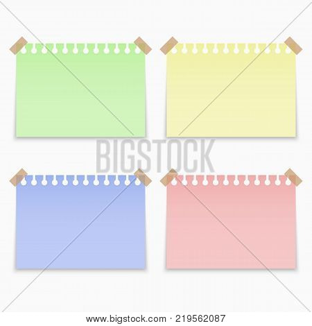 Colorful stickers square. Sticky reminder notes, with shadow.