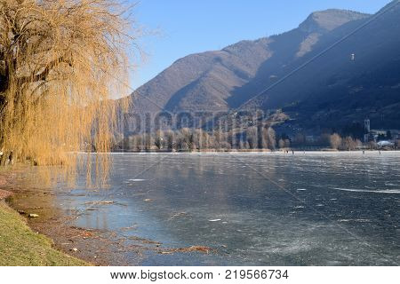 An entire lake completely frozen - Lake Endine - Bergamo - Lombardy - Italy 005