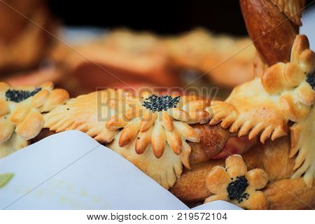 Bread Flower with Poppy on the Street Fair