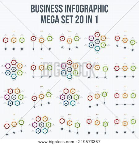 Set with infographics. Data and information visualization. Template. Stock vector. Dynamic infographics stylish geometric. element for design business invitations, gift cards, flyers and brochures