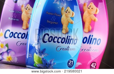 Bottles Of Liquid Coccolino Fabric Softener