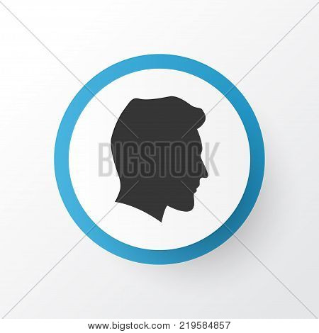 Gentleman head icon symbol. Premium quality isolated male element in trendy style.
