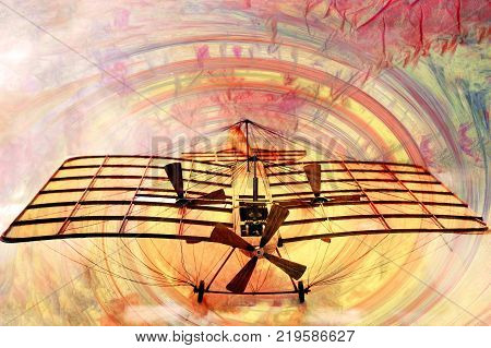 vintage planes at the color collage