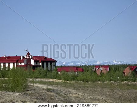 The city of Salekhard in the summer. The polar city in Russia