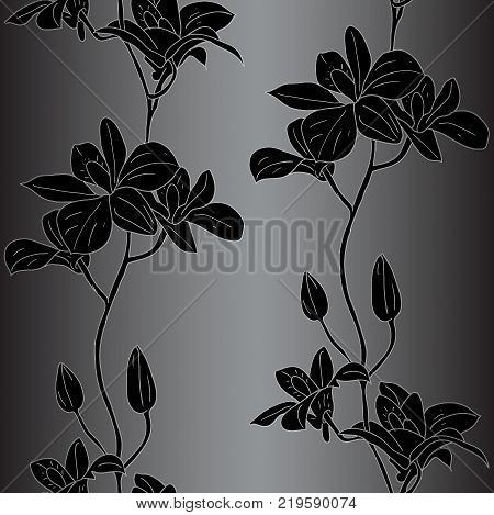 Background with blooming flowers a Vector illustration.
