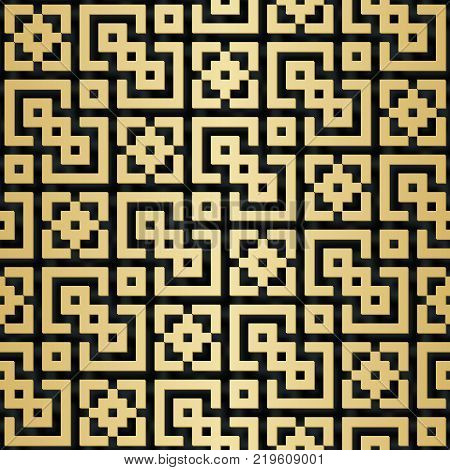 Vector arabic seamless pattern illustration with 3D effect for the festive design of the brochure, website, print.