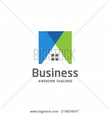 creative Real Estate logo, Property and Construction Logo design Vector, colorful homes logo concept Real estate service, construction,  Growth house, arrow up home concept.