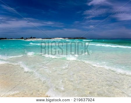 Seascape of Cayo de Agua (Los Roques archipelago, Venezuela).