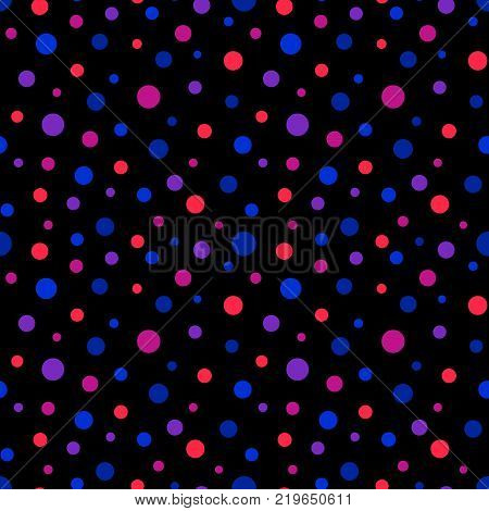 Dot seamless pattern with neon color. Dynamic pattern with bubbles