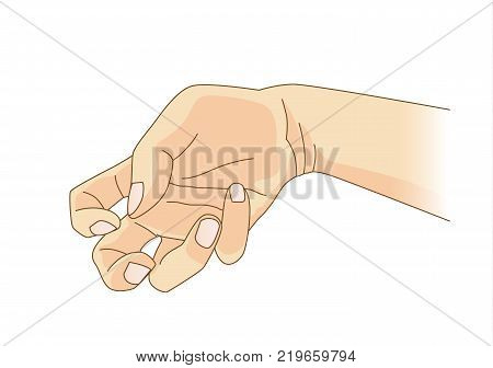 Finger and wrist bend and jerk from Epilepsy Symptoms. Illustration about health care and medical.