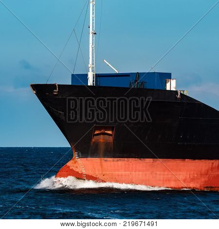 Black Cargo Ship