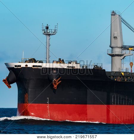 Black Cargo Ship