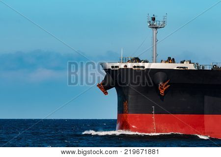 Black Cargo Ship