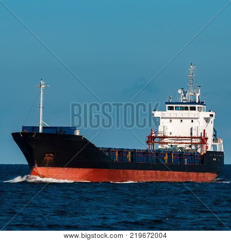 Black Cargo Ship