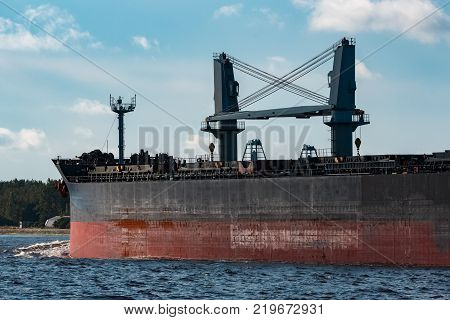 Black Cargo Ship