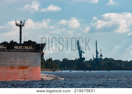 Black Cargo Ship