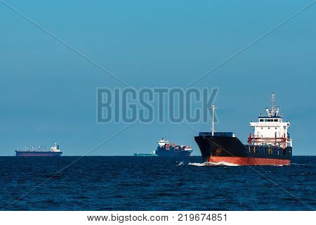 Black Cargo Ship