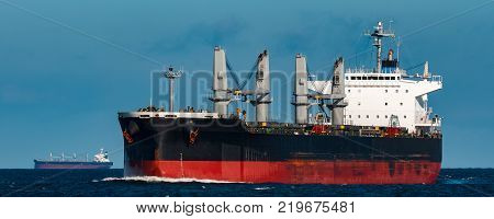 Black Cargo Ship