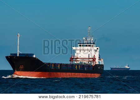 Black Cargo Ship