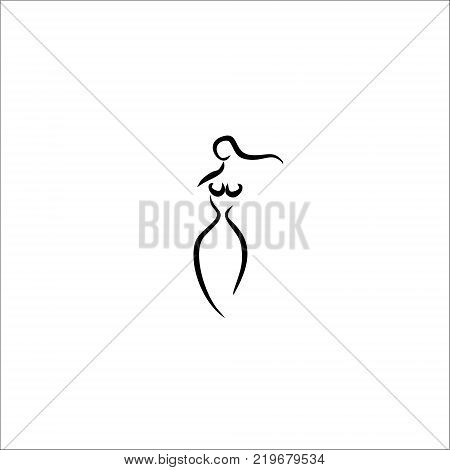 woman line illustration shape outline silhouette icon