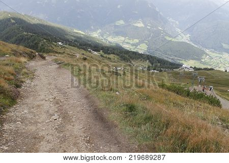 view of alpine mountains in northern Italy