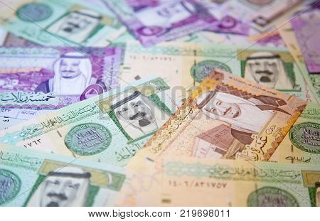 Collection of Saudi Arabia Riyal banknotes
