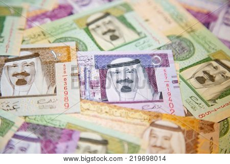 Collection of Saudi Arabia Riyal banknotes