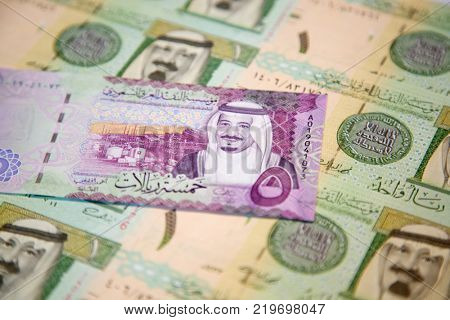 Collection of Saudi Arabia Riyal banknotes