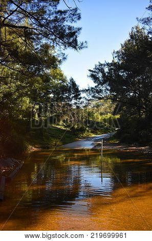 An Australian river crossing in the outback
