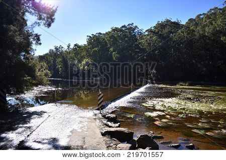 An Australian river crossing in the outback