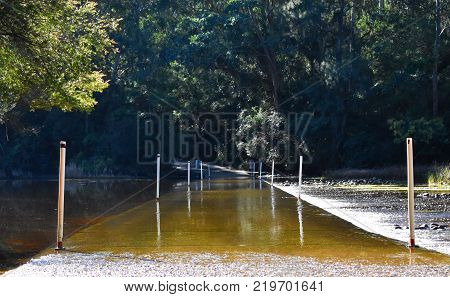 A river crossing in the Australian outback