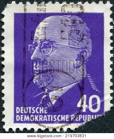 DDR - CIRCA 1963: A stamp printed in DDR shows Walter Ulbricht circa 1963