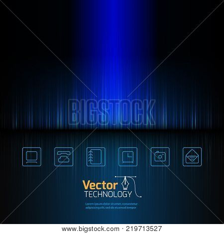 Interface for tech devices and business presentation and vector illustration