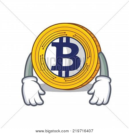 Tired Bitcoin Gold character cartoon vector illustration