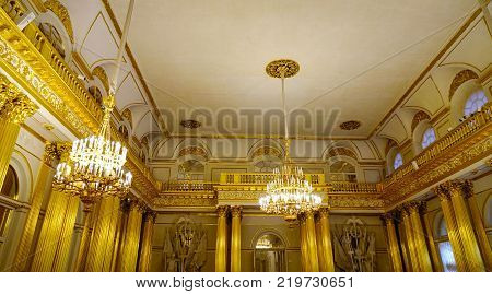 Interior Of Hermitage Palace In St Petersburg