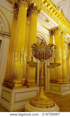 Interior Of Hermitage Palace In St Petersburg