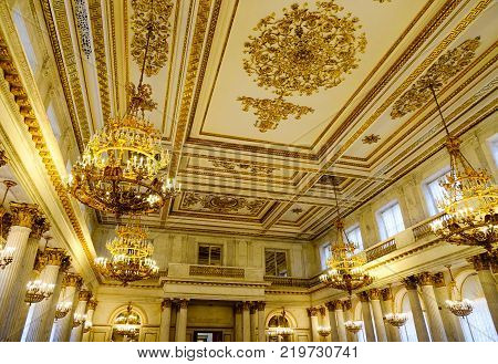 Interior Of Hermitage Palace In St Petersburg