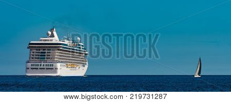 Luxury Cruise Liner In Travel