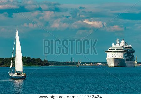 Luxury Cruise Liner In Travel