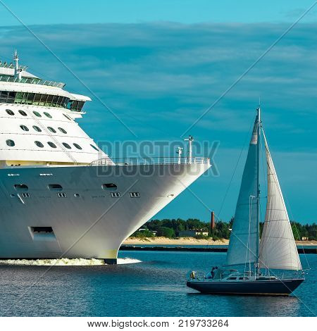 Luxury Cruise Liner In Travel