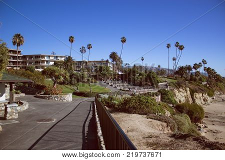 Heisler Park in Laguna Beach California. Beautiful Laguna Beach in Southern California United States